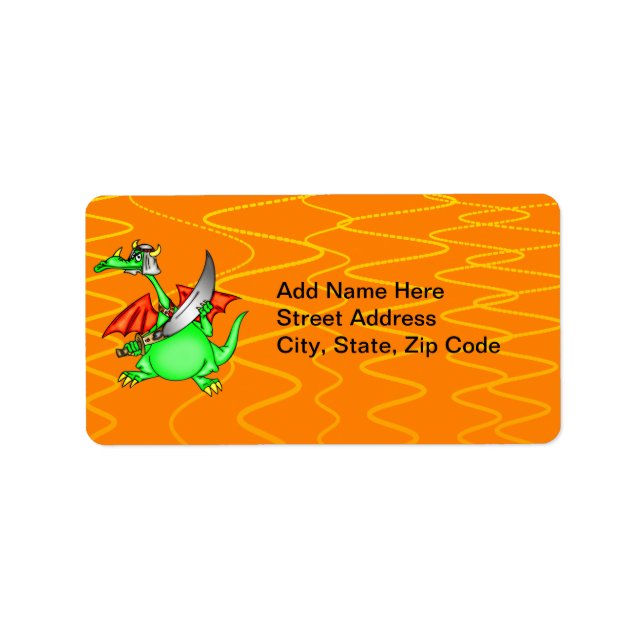 Dragon Sheik Adressetikett (Framsidan)