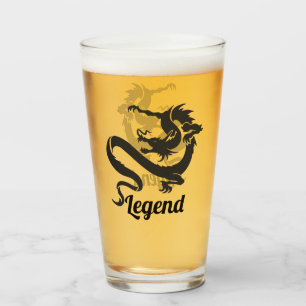 Dragon Silhouette Glaskopp