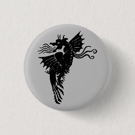 Dragon Silhouette Spirit Animal Totem Emblem Knapp