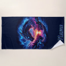 Dragon Silhouetted against a Vibrant Sunset