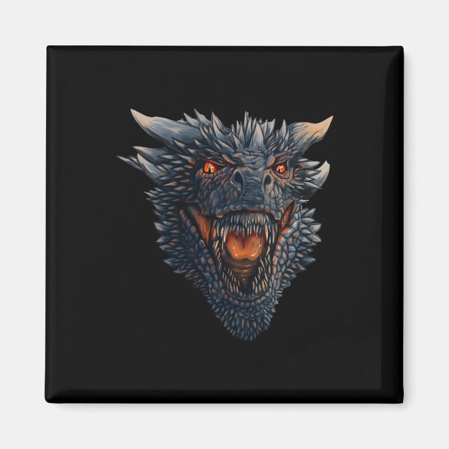 Dragon ska skjuta eld mot sina fiender magnet (Framsidan)