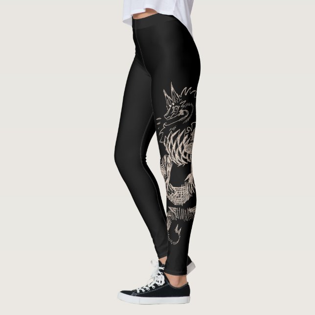 Dragon sketch  leggings (Vänster)