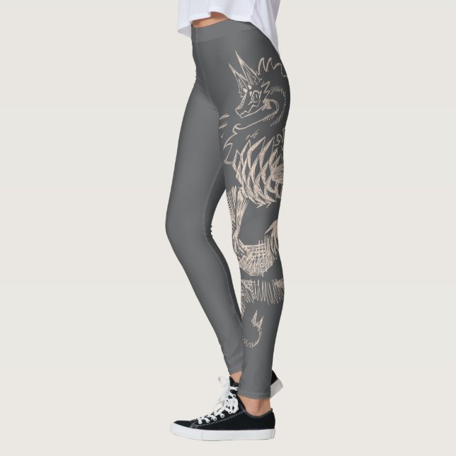 Dragon sketch leggings (Vänster)