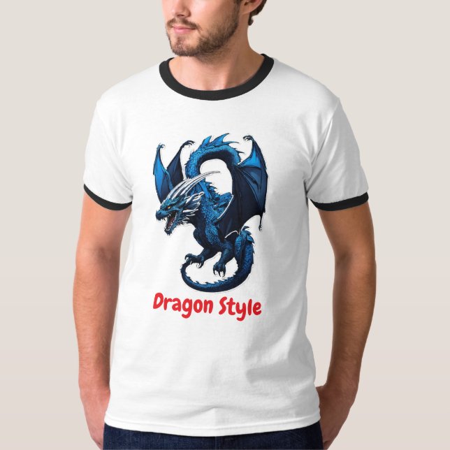 Dragon : Skyborne Fury Ringer T-Shirt Design (Framsida)