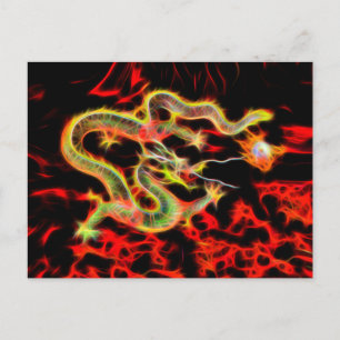 Dragon snake Fire på Lucky Energy Vykort