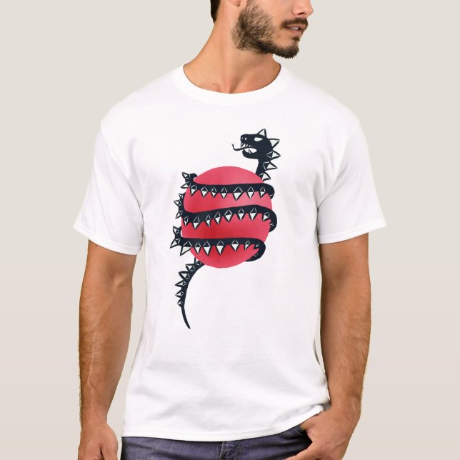 Dragon Snake Goth T Shirt (Framsida)