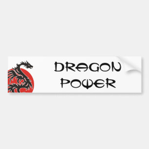 Dragon Sol - svart rött vitt + dina idéer Bildekal