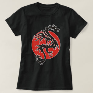 Dragon Sol - svart rött vitt + dina idéer T-shirt