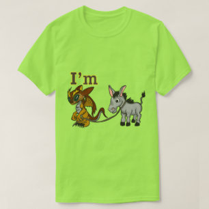 Dragon som drar en burro T-Shirt