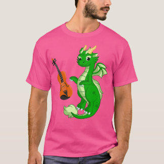 Dragon Spela Violin Funny Bra Dragon Violin Lov T Shirt