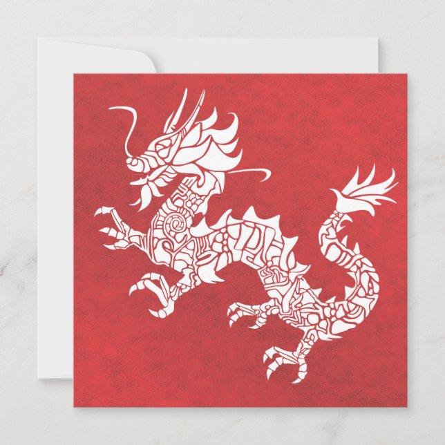 Dragon Spirit Animal Totem Emblem Inbjudningar (Framsida)