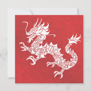 Dragon Spirit Animal Totem Emblem Inbjudningar