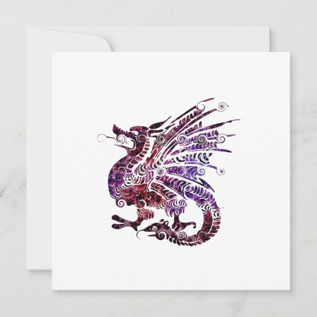Dragon Spirit Animal Totem Emblem Inbjudningar (Framsida)