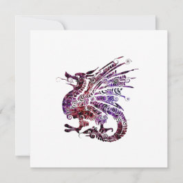 Dragon Spirit Animal Totem Emblem Inbjudningar