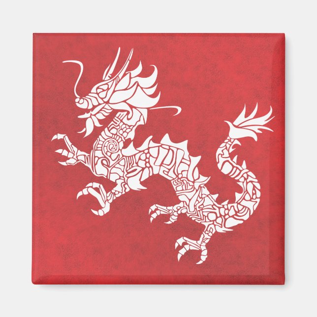 Dragon Spirit Animal Totem Emblem Magnet (Framsidan)