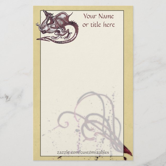 Dragon Stationery Brevpapper (Framsida)