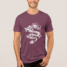 Dragon Stencil Style Cut Out Illustration T Shirt
