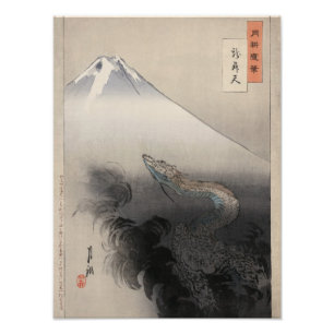 Dragon stigning till himlen fototryck