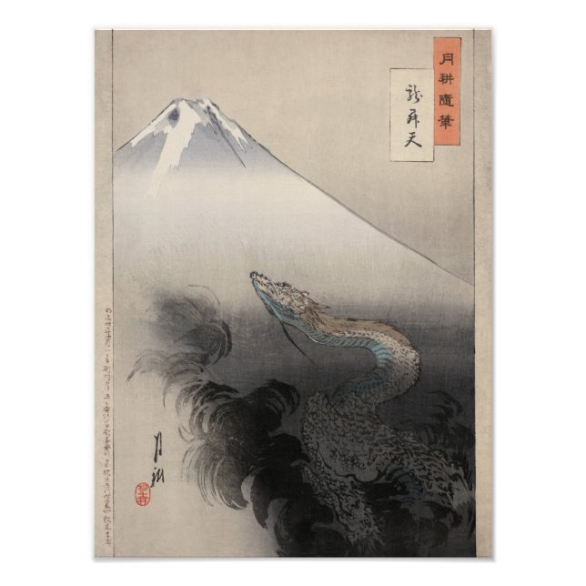 Dragon stigning till himlen fototryck (Framsidan)