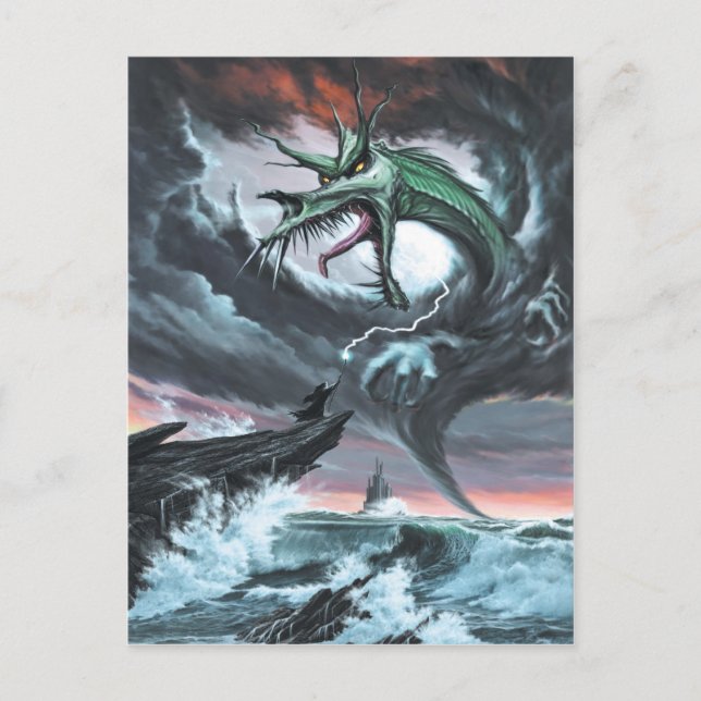 Dragon Storm Postcard Vykort (Framsida)