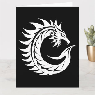 Dragon Styled Brev C, Dragon Alphabet, Monogram Kort