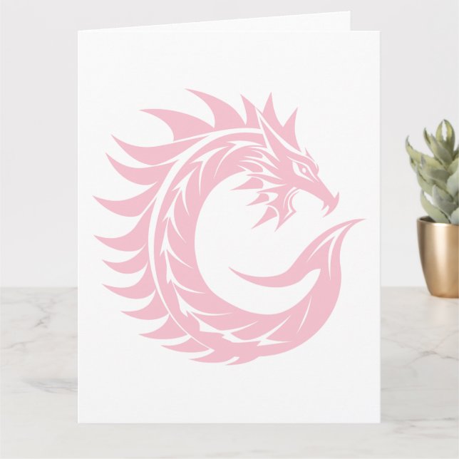 Dragon Styled Brev C, Dragon Alphabet, Monogram Kort (Liten växt)