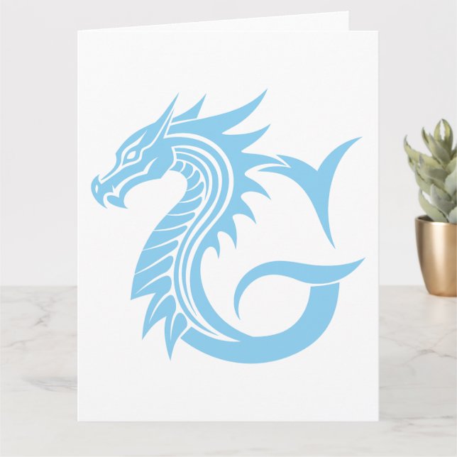 Dragon Styled Brev G, Dragon Alphabet, Monogram Kort (Liten växt)