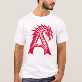 Dragon Styled Letter A, Dragon Alphabet, Monogram T Shirt