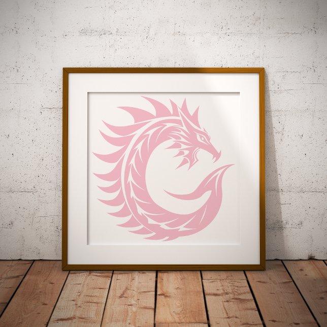 Dragon Styled Letter C, Dragon Alphabet, Monogram Fototryck (Skapare uppladdad)