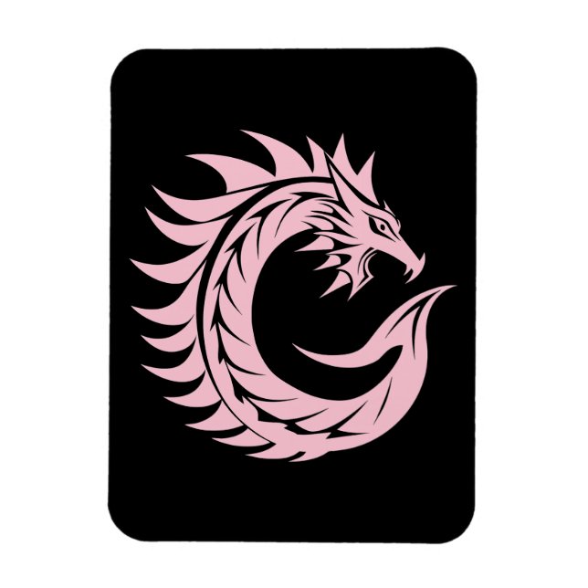 Dragon Styled Letter C, Dragon Alphabet, Monogram Magnet (Vertikal)