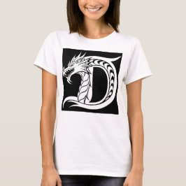 Dragon Styled Letter D, Dragon Alphabet, Monogram T Shirt
