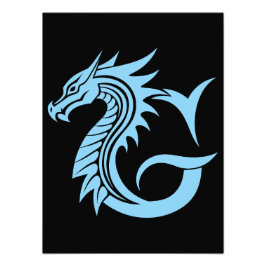 Dragon Styled Letter G, Dragon Alphabet, Monogram Fototryck