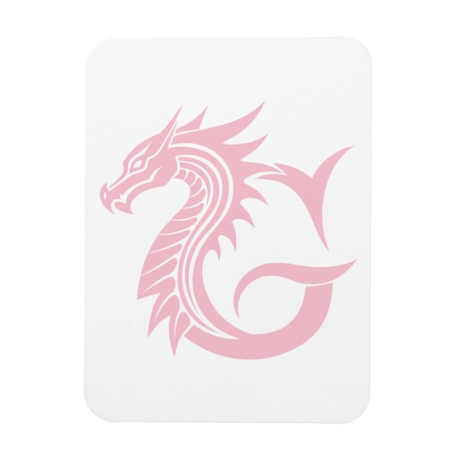 Dragon Styled Letter G, Dragon Alphabet, Monogram Magnet (Vertikal)
