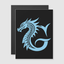 Dragon Styled Letter G, Dragon Alphabet, Monogram Magnetisk Inbjudningskort