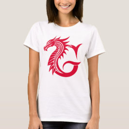Dragon Styled Letter G, Dragon Alphabet, Monogram T Shirt