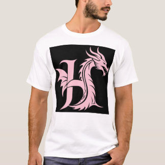Dragon Styled Letter H, Dragon Alphabet, Monogram T Shirt