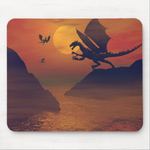 Dragon Sunset Mousepad Musmatta