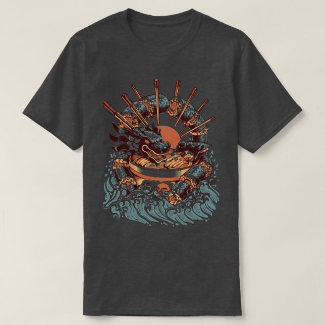 Dragon Sushi Ramen T Shirt (Design framsida)