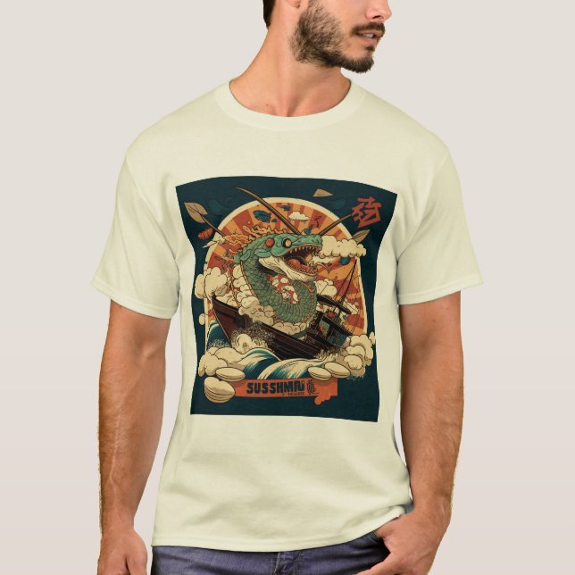 Dragon Sushi T-shirt (Framsida)