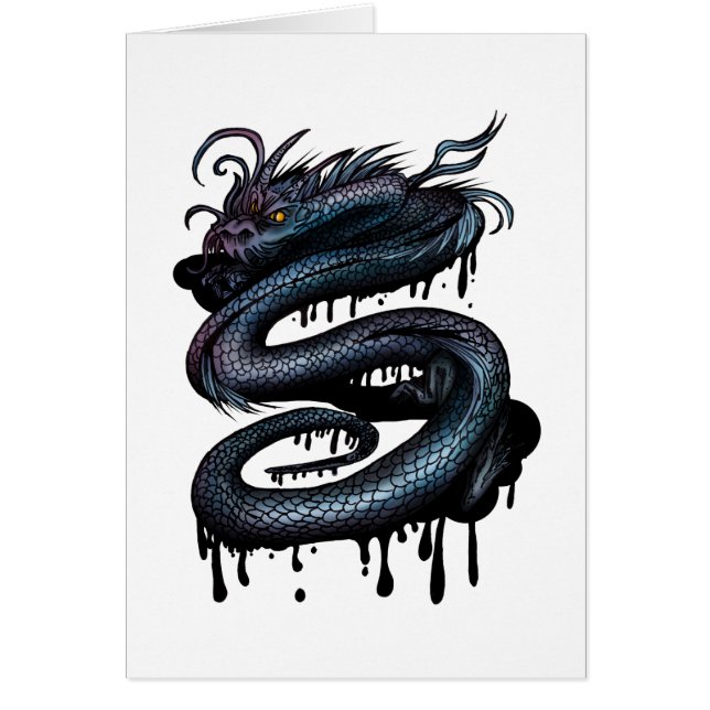Dragon Swirl Hälsningskort (Framsidan)