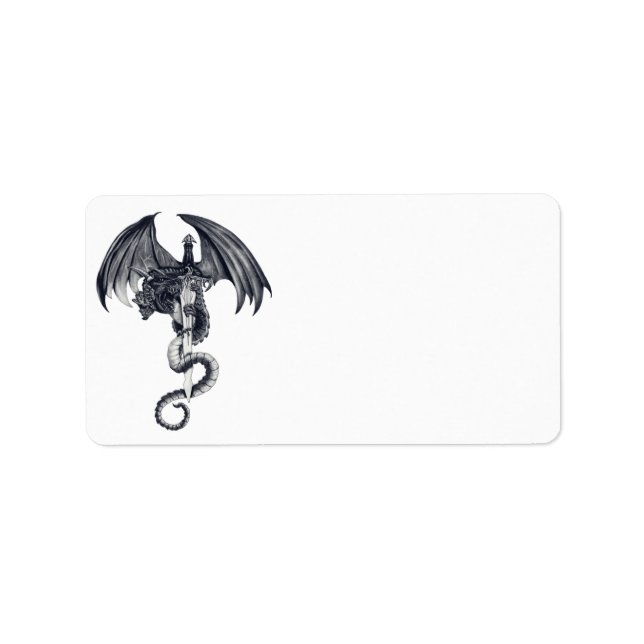 Dragon & Sword-Adressetiketter Adressetikett (Framsidan)