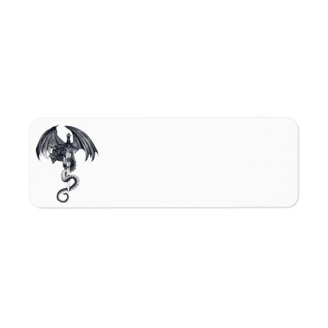Dragon & Sword-Returetiketter Returadress Etikett (Framsidan)