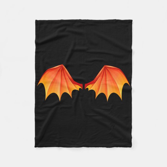 Dragon T Vingar Halloween Costume Orange on Ck Fleecefilt (Framsidan)