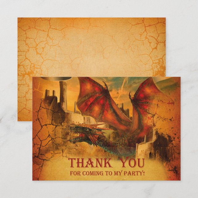 Dragon - tackkort (Fram/baksida)