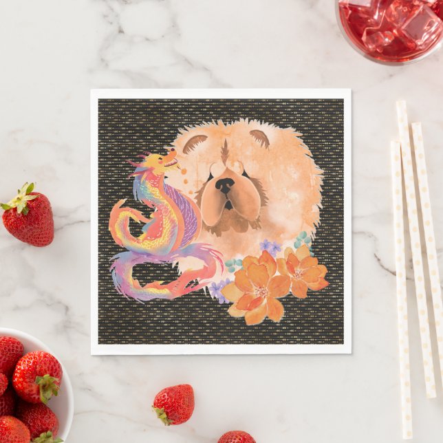 DRAGON-TALEZ Chow Year of the Dragon Pappersservett (Insitu)