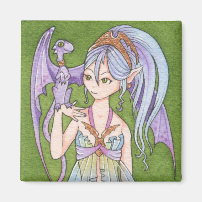Dragon tamer square magnet (Framsidan)