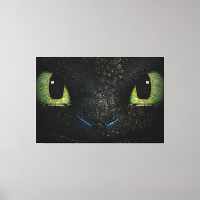 Dragon tandlös Premium Wrapped Canvas (glapp) (Framsida)