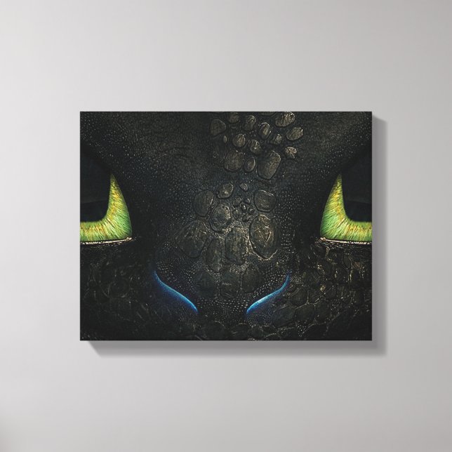 Dragon tandlös Premium Wrapped Canvas (glapp) (Framsida)