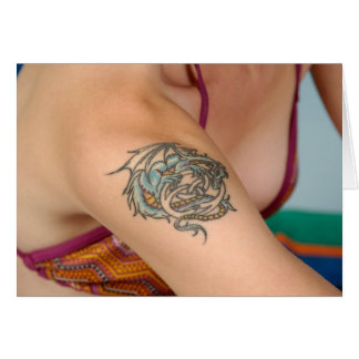 Dragon tattoo hälsningskort