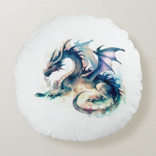 Dragon-tema Rund Kudde